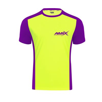 Camiseta Runfit Score  amarillo - morado