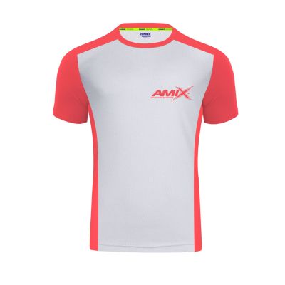 Camiseta Runfit Score  gris - naranja