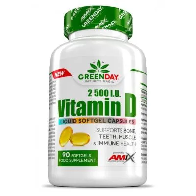 Vitamina D 2500 I.U 90 caps Mantenimiento de Huesos y Músculos