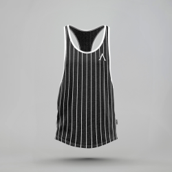 STRINGER MUSCLE ERA - STRIPED BLACK