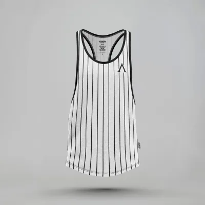 STRINGER MUSCLE ERA - STRIPED WHITE