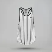 STRINGER MUSCLE ERA - STRIPED WHITE