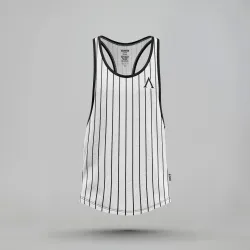 STRINGER MUSCLE ERA - STRIPED WHITE