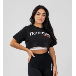 CROP TOP TRAINING CULT BLACK